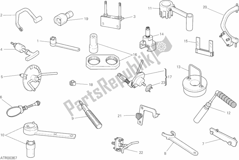 Tutte le parti per il Strumenti Di Servizio Per Officina (motore) del Ducati Supersport S USA 937 2019